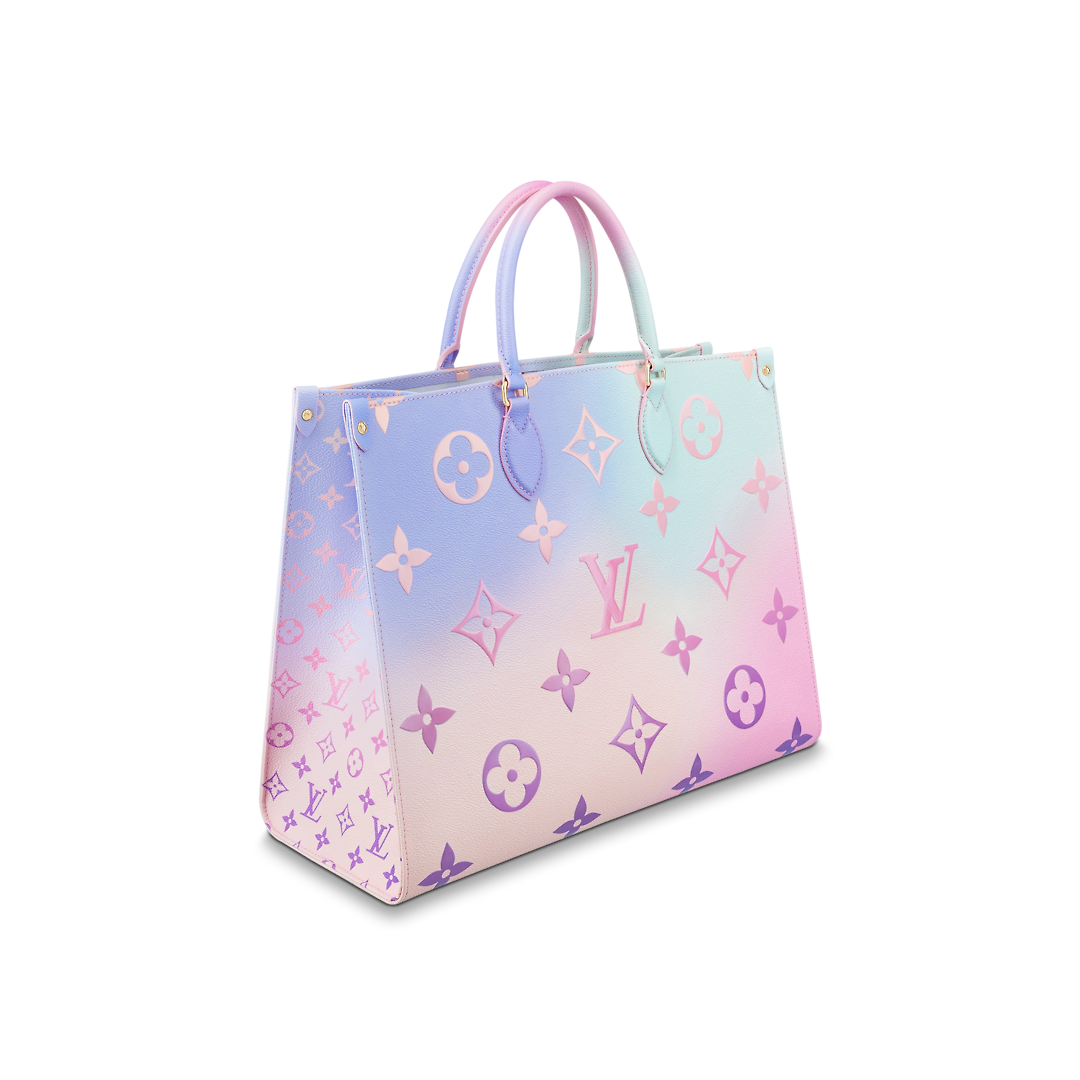 lv on the go tote pink