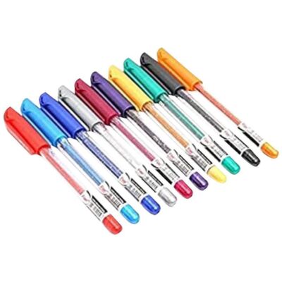 Xtra Sparkle Fun Glitzer-Gelstifte – 10 Bunte Farben, Je 9 Stück
