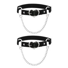 Women's Heart Leg Garter with Chain Adjustable Thigh Garter for Valentine Gift
