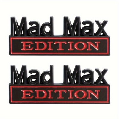 2PCS Mad Max Edition Emblem Aufkleber Sticker Badge Car LKW SUV Auto Motorrad