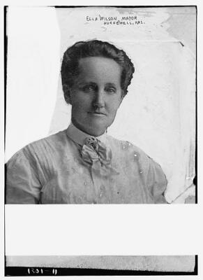 Ella Wilson, Mayor Hunnewell, Kansas c1900 Large Old Photo