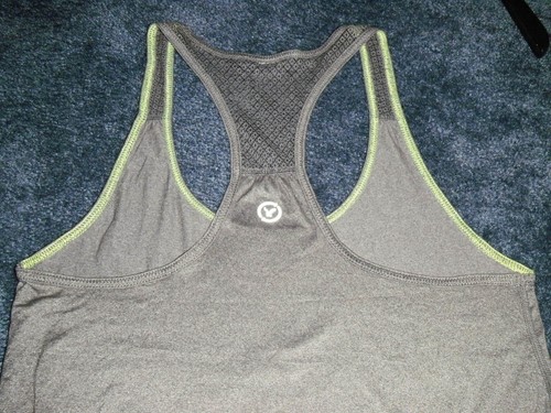 American Eagle Outfitters Top Activewear Women Gray Racerback Lace - Picture 3 of 10