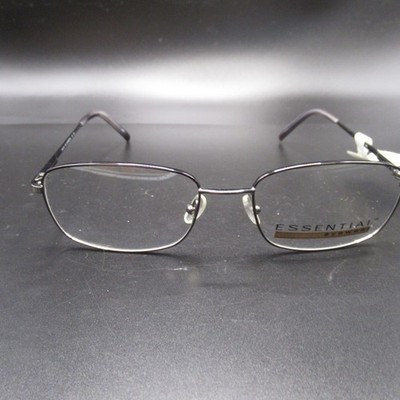 Essential Eyewear EN1130 Rectangular Gunmetal Eyeglass Frames 52-16-135