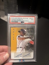 2018 leaf special release ronald acuna jr premier rookie AUTO-GOLD /50 PSA10
