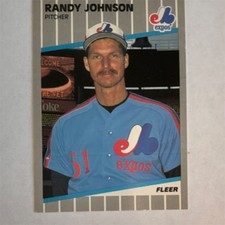 Fleer 1989 Rookie Randy Johnson #381 Montreal Expos Marlboro Blacked Out