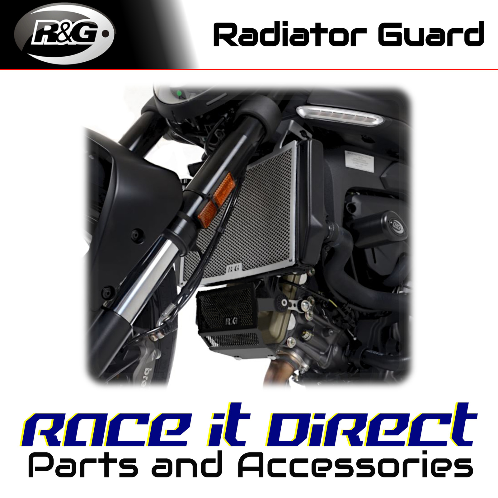 Aluminium Radiator Guard for Ducati Monster 950 2021-2025 Titanium R&G