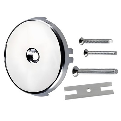Bathtub Overflow Drain Cover, Single Hole Tub Overflow Drain Cover with 3 Screws