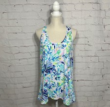Lilly Pulitzer Luxletic Stretch Tank UPF50 Shell Beach Size L Racerback 003540