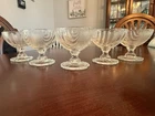 Vintage Anchor Hocking Shell Frosted Sherbet Bowls Set Of 5