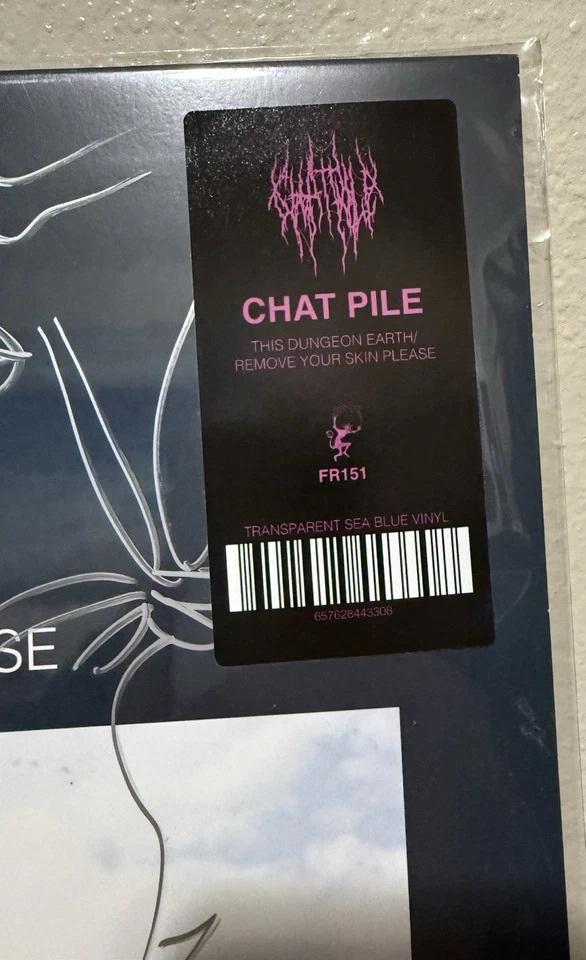 SIGNED Chat Pile This Dungeon Earth Blue Vinyl LP Autographed Record Metal RARE Foto 2 de 4