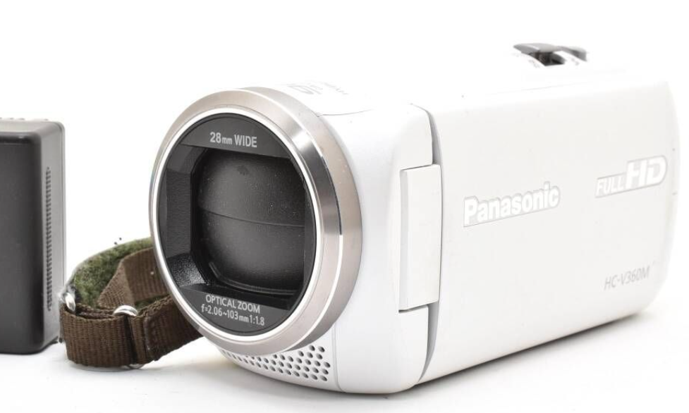 Panasonic　HC-V360M Panasonic HC-V360M-W White Full HD Camcorder 90x Zoom Tested from
