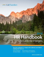2013 HR HANDBOOK FOR CALIFORNIA EMPLOYERS By Calchamber & Shane Peterson