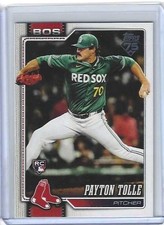 Payton Tolle 2026 Topps Series 1 #15 RC Red Sox Rookie Pack Fresh