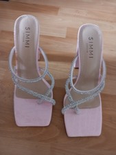 Sexy High-Heel Zehensteg Pantolette 39 von SIMMI London, Rosa