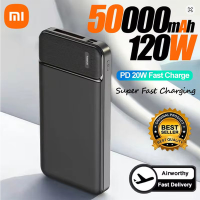 Xiaomi 50000mAh Power Bank 120W Fast Charging Portable External Battery 12W Outp