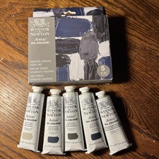 Winsor and Newton Neutral Colors 5 X 37 ml Professional Tube Art Set Boxed NIB