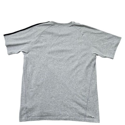 Adidas Mens T-Shirt Grey Clima365 Running Size L Moisture Wicking