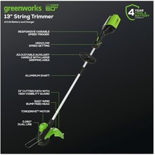 60V Cordless String Trimmer & Blower Combo Ki...