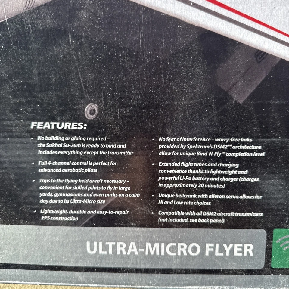 Parkzone Sukhoi SU-26m Ultra Micro Flyer RC Airplane BNF Spektrum UMX - Image 2 of 4