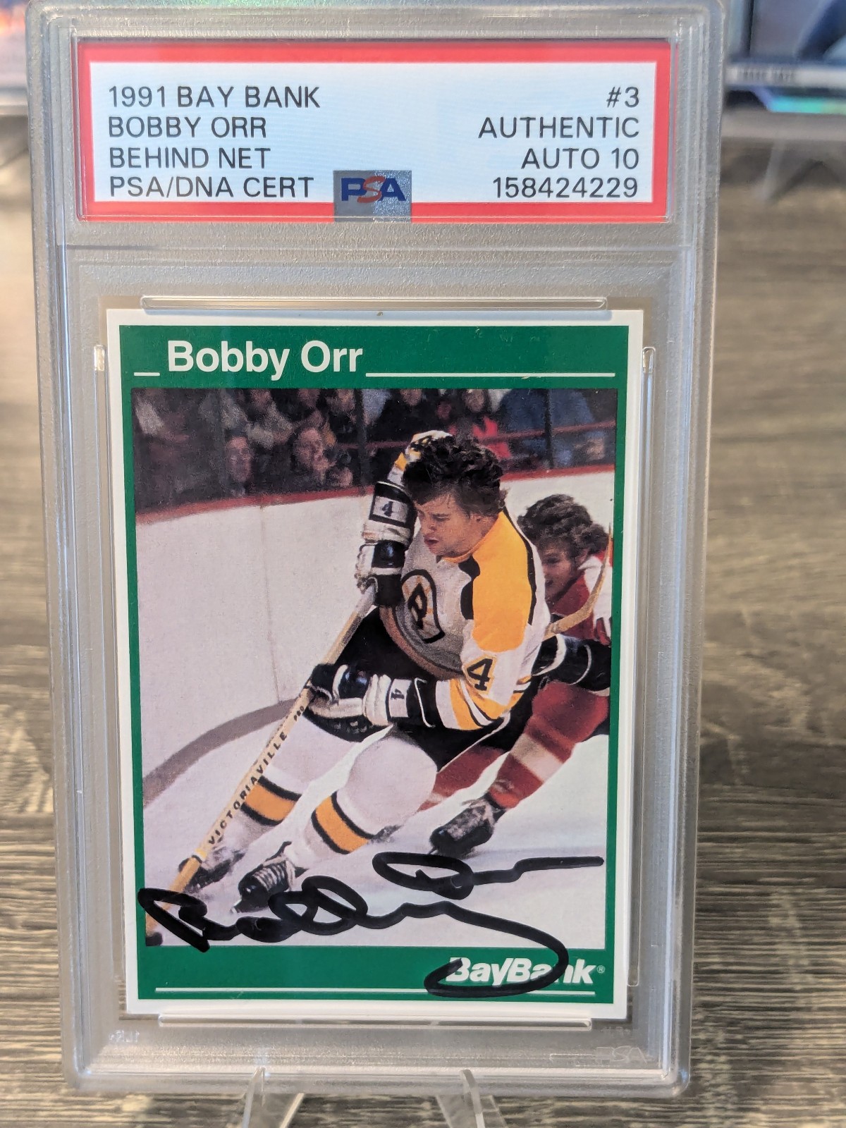 1991 Bay Bank Bobby Orr Signed Auto PSA/DNA Authentic Auto 10 Bruins Rare