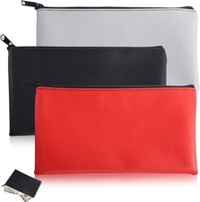 3 St&uuml;ck Geldtaschen Banktasche, Geldbeutel Geldtasche 28 x 15.5cm PU