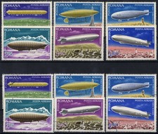 ROMANIA 1978  BALLONS Graf ZEPPELIN  MNH,OG +USED @ y