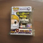 Paul Krause Signed Vikings 'SANTA' Funko Pop Doll #198 w/HOF'98 - (SCHWARTZ COA)