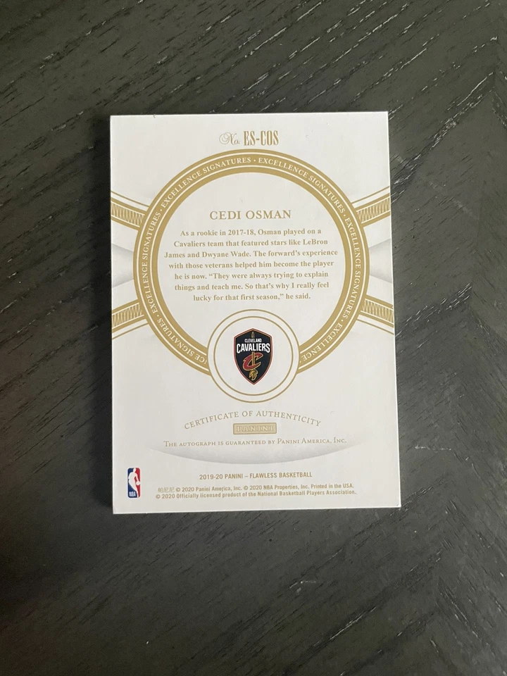 CEDI OSMAN 2019-20 FLAWLESS EXCELLENCE SILVER AUTO #ES-COS /25 CAVALIERS - Image 2 of 2