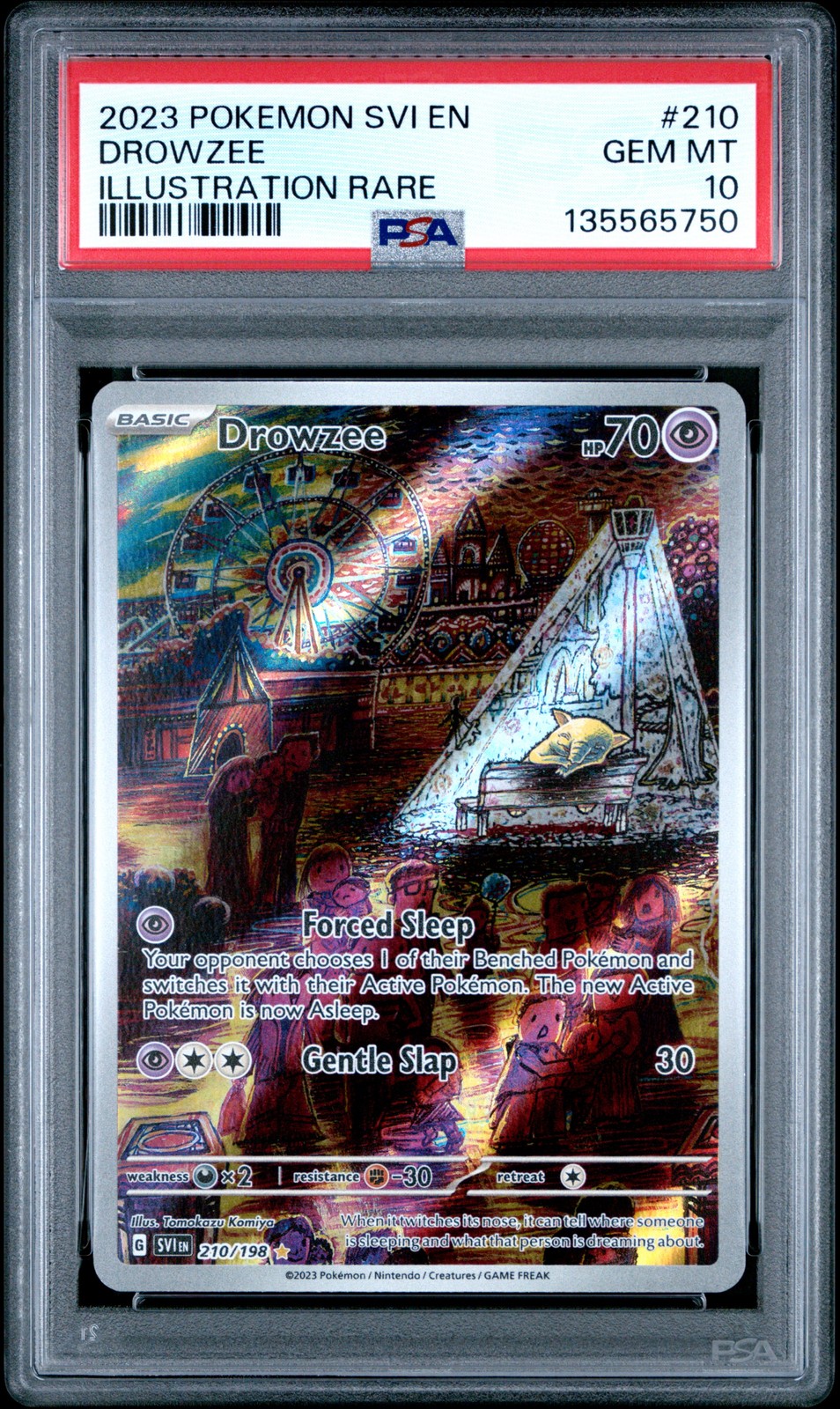 2023 POKEMON SVI EN-SCARLET & VIOLET ILLUSTRATION RARE #210 DROWZEE PSA 10