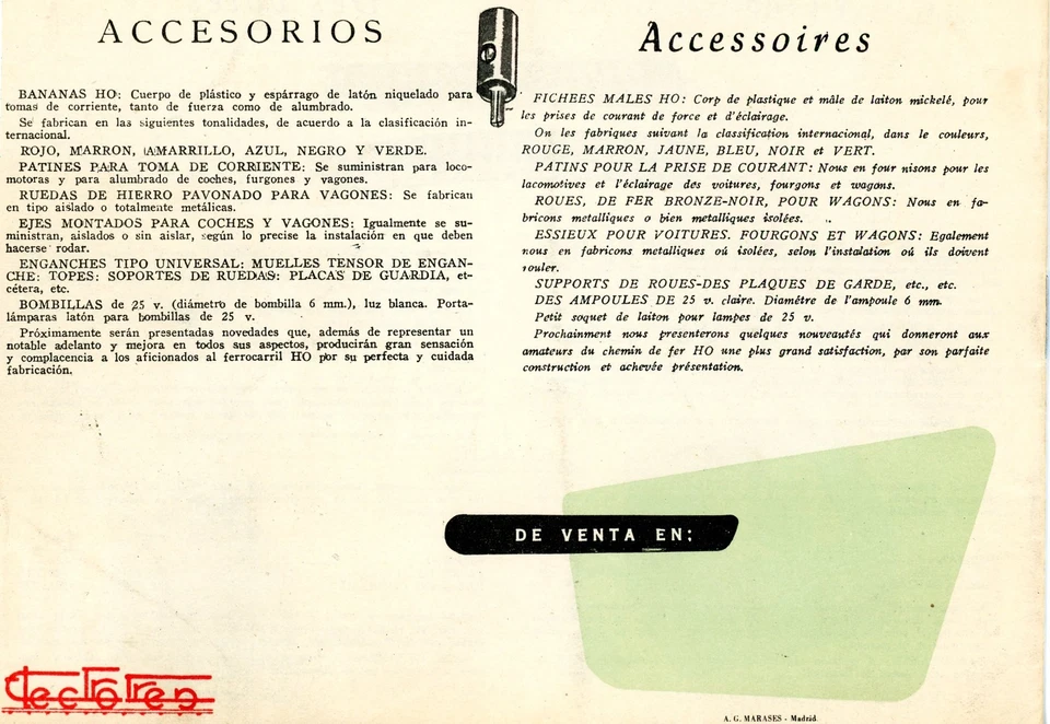 CATÁLOGO ELECTROTREN MODEL RAILWAYS 1958 - VINTAGE ESPANHOL HO - Imagem 2 de 3