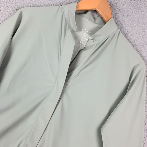 Aday Something Borrowed Shirt Womens Small Sage Green High Low Tunic Minimalist