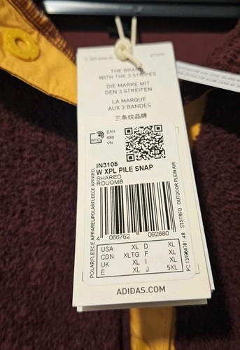 Adidas Terrex XPloric High Pile Snap Fleece Pullover Pulli XL Burgund UVP 120£ - Bild 4 von 6