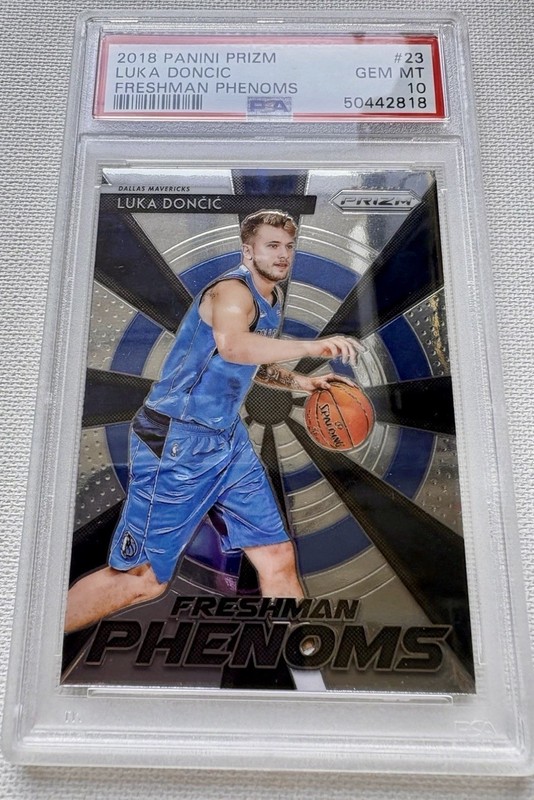 Panini Prizm 2018-19 Luka Dončić Freshman Phenoms #23 RC PSA 10
