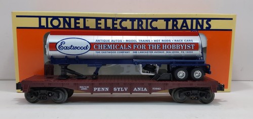 Coche plano Lionel 6-52083 calibre O Pennsylvania con petrolero Eastwood Chemicals LN/caja | Condition: Used