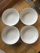 4x Jamie Oliver Breakfast Cereal Soup Bowls By Queens 17cm / 6.5" White
