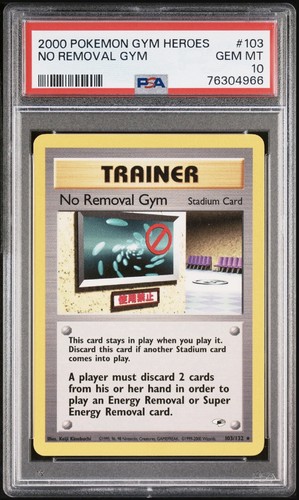 No Removal Gym (Unlimited) graded PSA 10 for sale on eBay