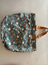 Gilded Maple Reusable Bag 16x16X6 Flower Pattern Tote Bag