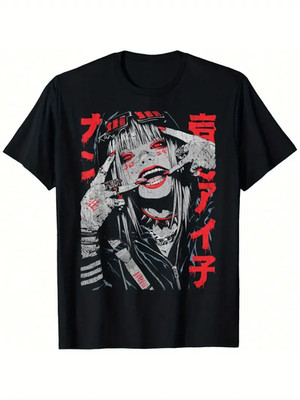 Harajuku Streetwear Cyberpunk Aesthetic Techwear Anime Manga T-Shirt, Oversized