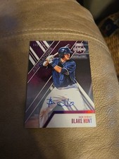 2017 Panini Elite Extra Edition Status Purple Die-Cut Auto /100 Blake Hunt #69 