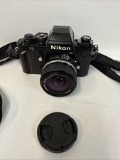 Nikon F3 HP 35mm SLR Film Camera With Rare Nikon 28mm Lens Black Tested Vintage