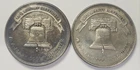 (2) 1 Ounce .999 Fine Silver 1982 Liberty Bell A-Mark Silver  Round