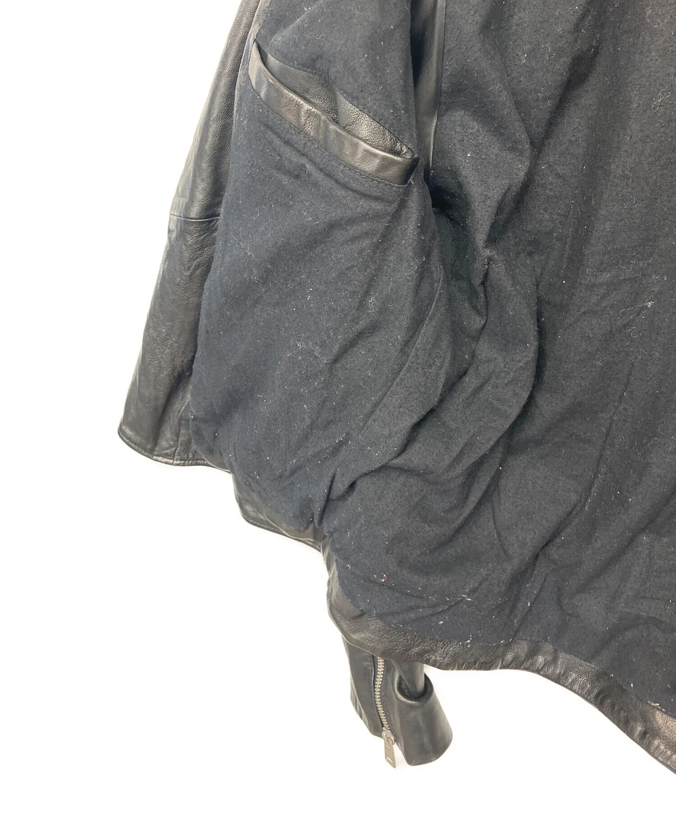 ALL SAINTS Double Riders Leather Jacket Men's Size S Black - product detail image 9