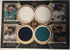 2018 Museum Primary Pieces Quad Relic Robinson Cano, Cruz. Hernandez, Seager /75