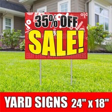 35 OFF SALE Yard Sign with H-Stakes Lawn Sign Clearance Big Discount Holiday