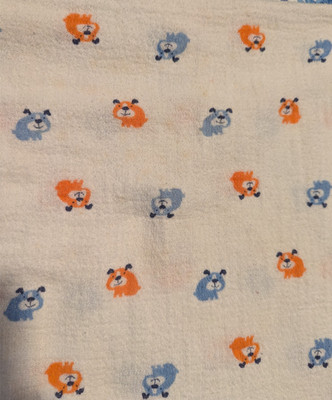 Gerber White Dog Receiving Blanket Baby Swaddle 37''X33'' - Please See Video