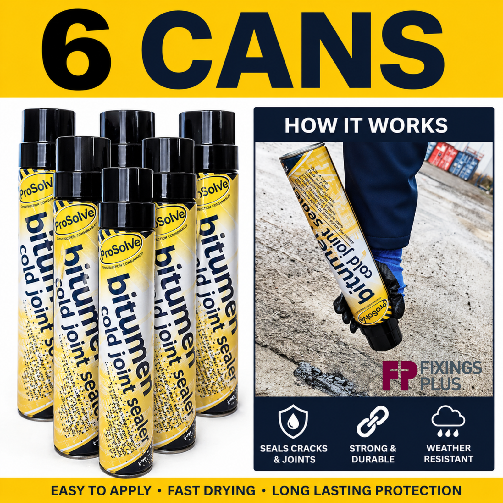 ProSolve Bitumen Cold Joint Sealer Spray 750ml Tarmac Asphalt Repair Pack of 2 - Image 18