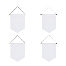 4 Pcs Blank Flags to Decorate Pennant Banner Enamel Lapel Pin Badge