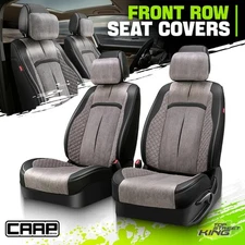 CAAP Driven Voris Series Front Row Set Seat Covers Cushion for Car Grey/Black