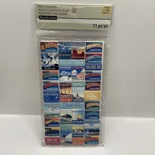 Recollections Puffy Stickers Featuring All US States and Travel Themes Scrapbook
