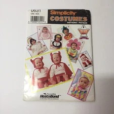 Simplicity 0631 Infant Bib and Hat Costumes